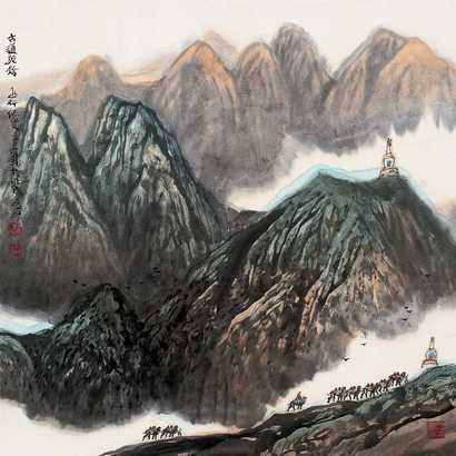 王文芳 2004年作 山水 立轴